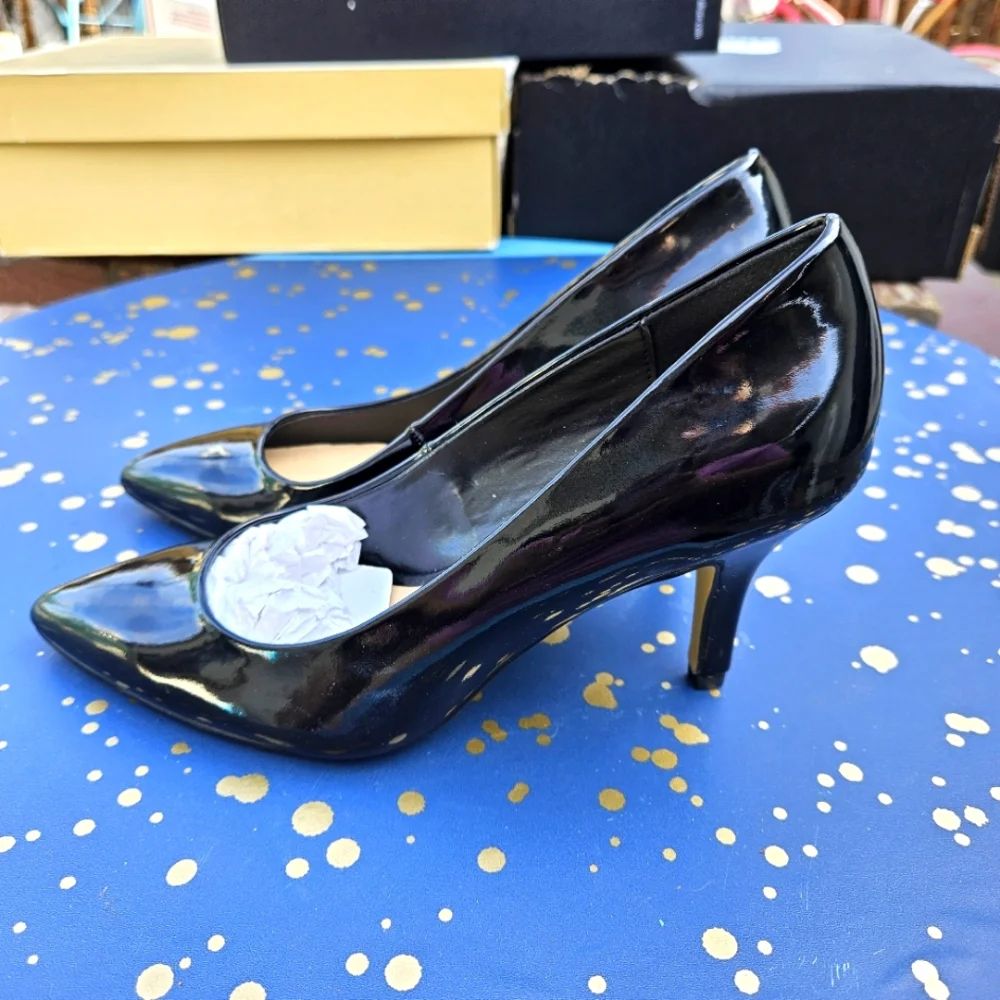 Bella Vita Define ll Black Pat Heels Shoes Women's Size 7.5 - Picture 9 of 15